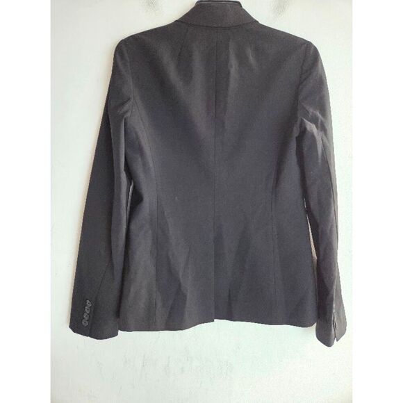 J.Crew 1035 BI Stretch Women Tollogno 1900 Black Wool 2 Button Blazer size 4 - Picture 4 of 10